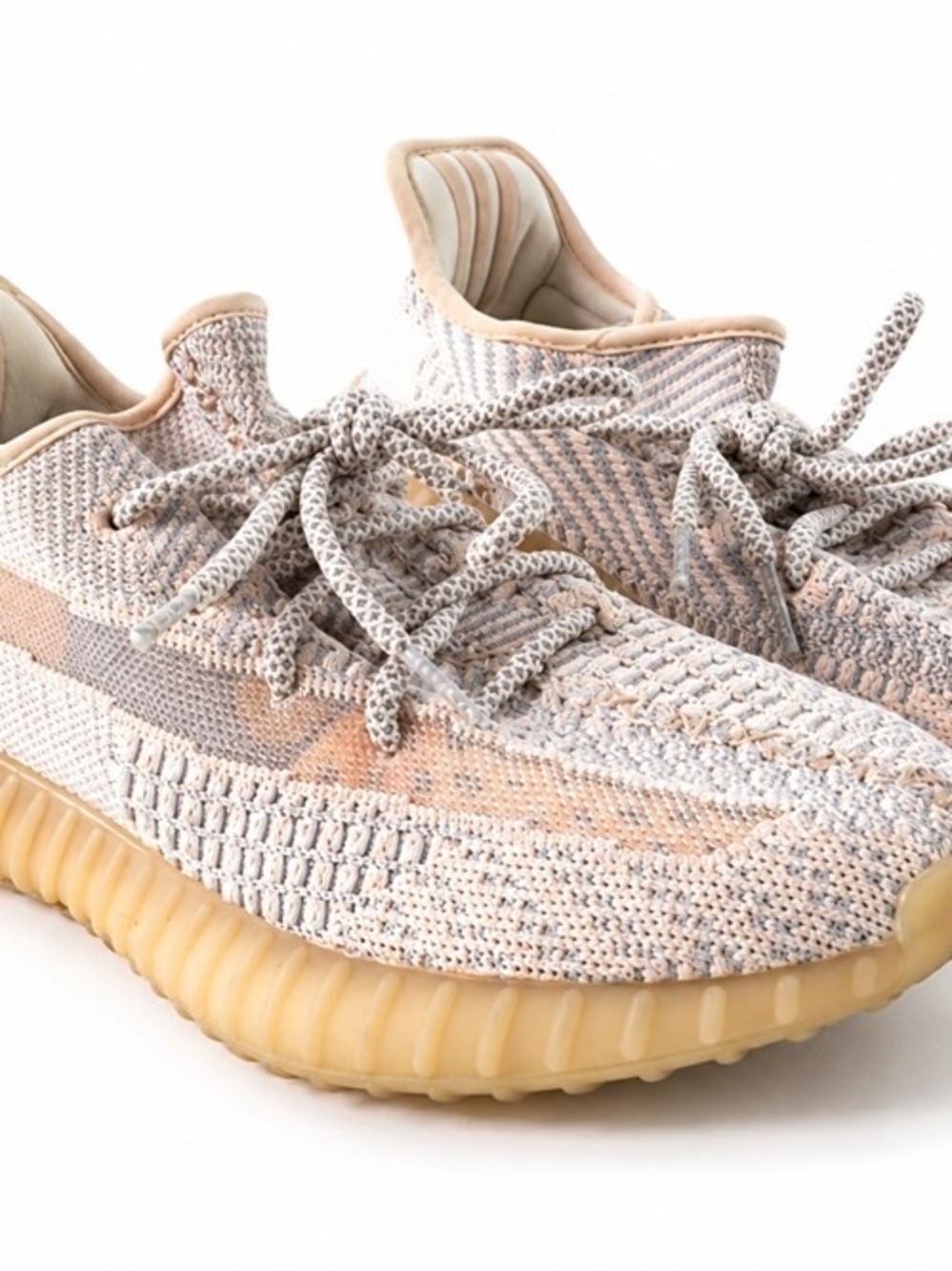 Adidas YEEZY Women’s Knit Sneakers in Beige & Cream